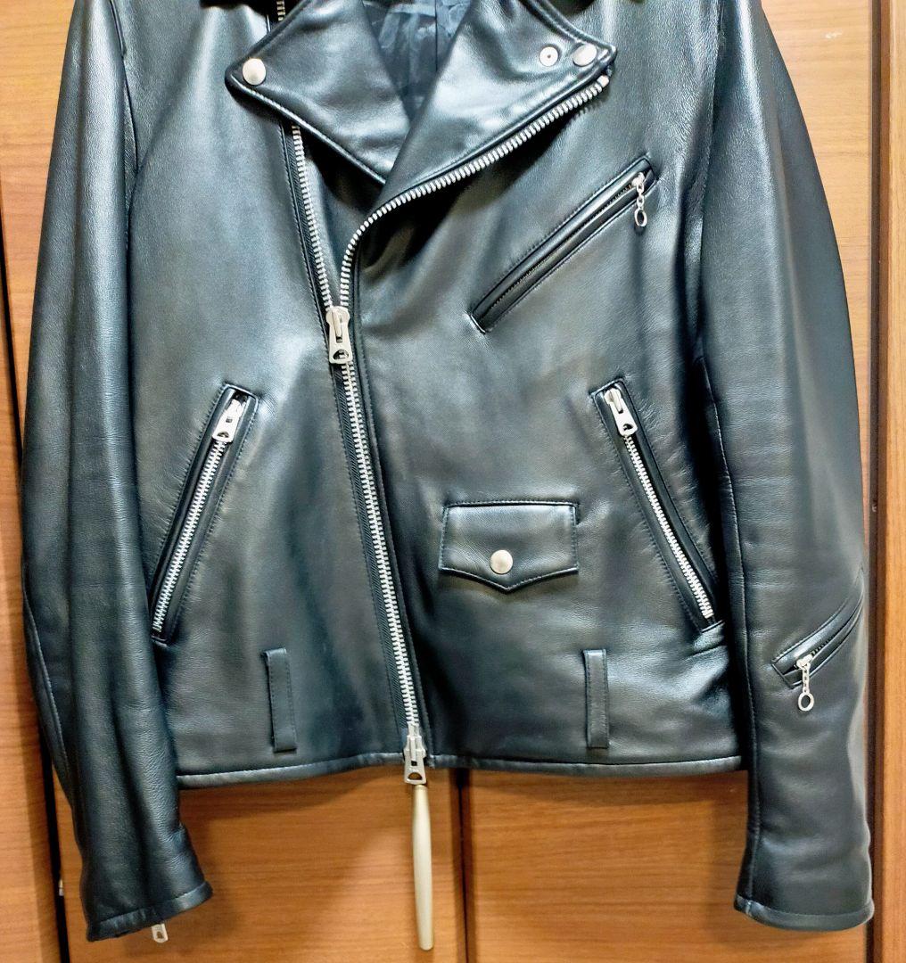 JACKROSE 羊革ダブルライダースジャケット 5(XL)ブラック 美品！