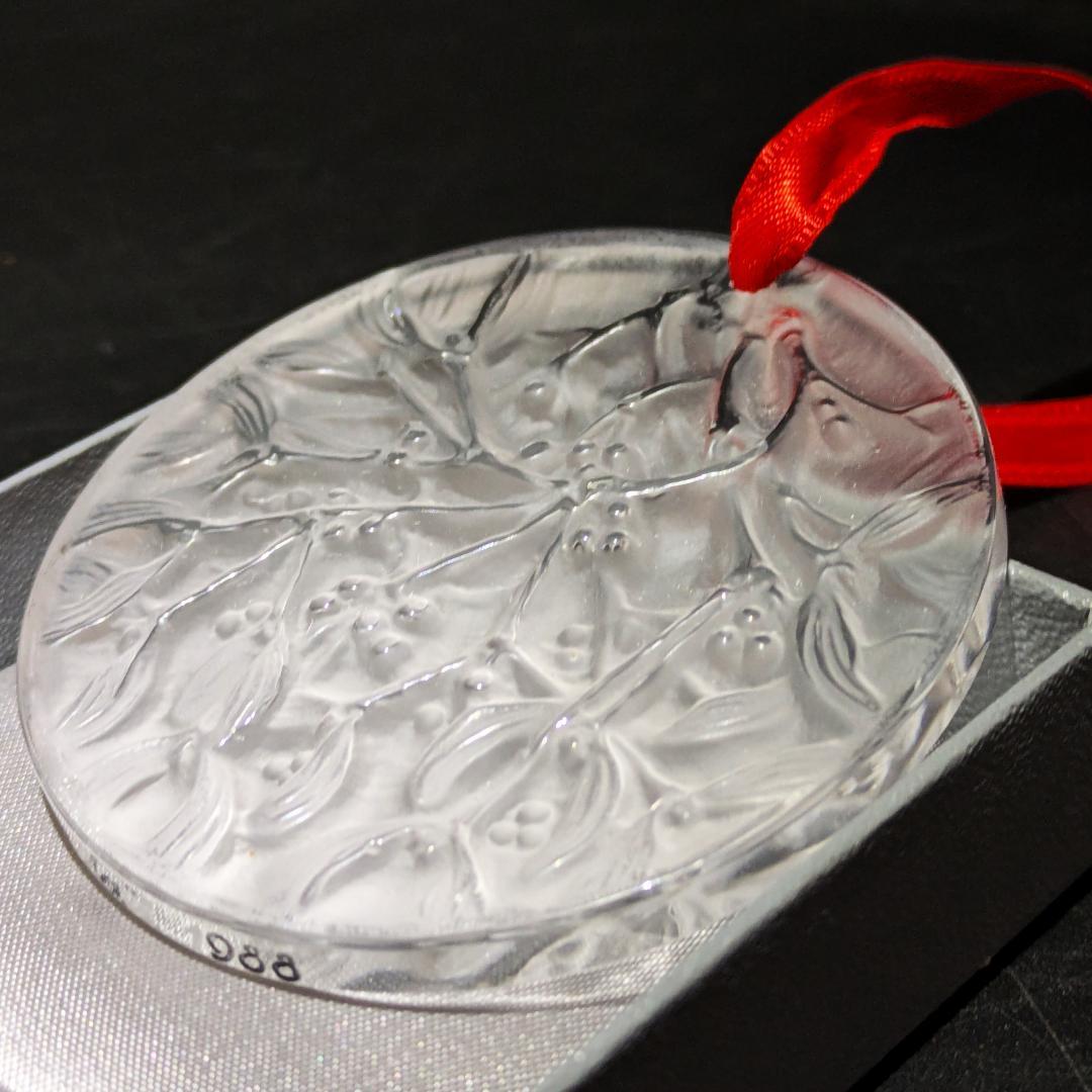 【8/3まで限定】フロストガラス★ラリック ヤドリギ ペンダント オーナメント