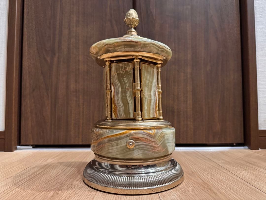 イタリア製オルゴール付き大理石シガレットケース葉巻入れ