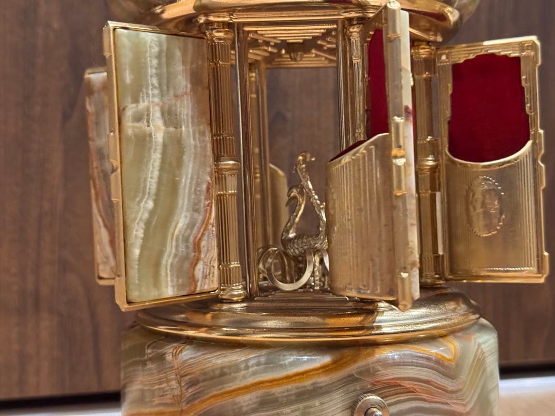 イタリア製オルゴール付き大理石シガレットケース葉巻入れ