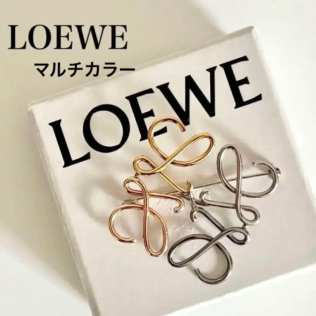 LOEWE アナグラムブローチ マルチカラー