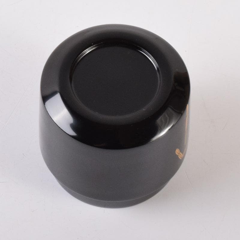 茶道具　黒漆　斎藤宗甫作　草蒔絵　棗　共布共箱　V　7338