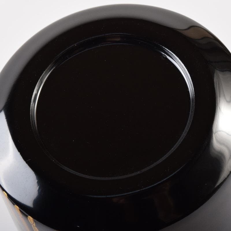 茶道具　黒漆　斎藤宗甫作　草蒔絵　棗　共布共箱　V　7338