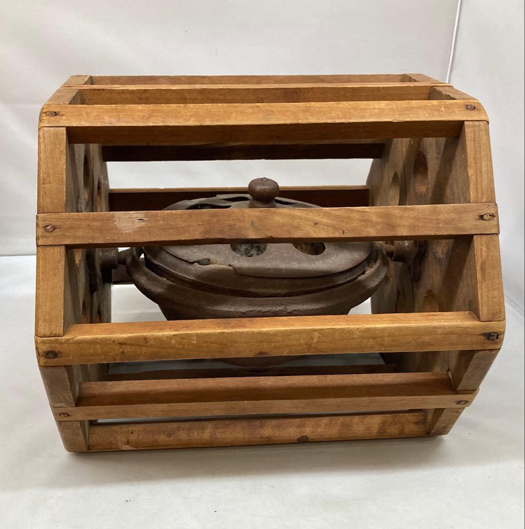 B315s 六角形回転安全炬燵　大正昭和レトロ　アンティック　中金具は鉄製