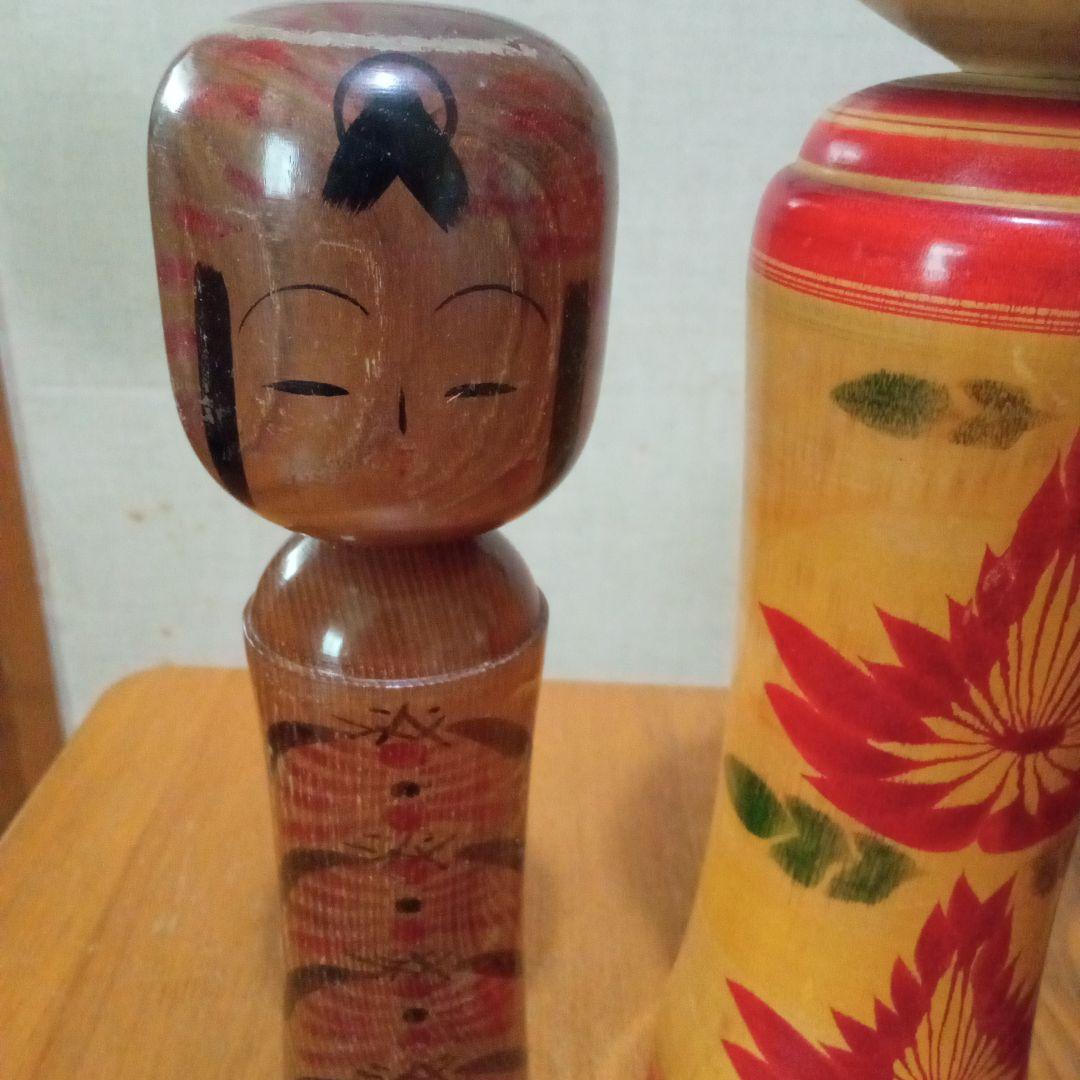伝統的な木製こけし3体セット