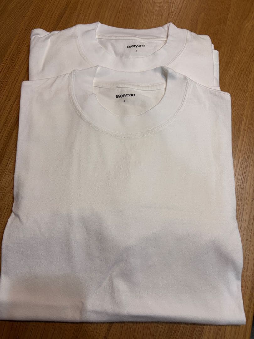 【新品未使用】everyone ホワイト Tシャツ 3P（2枚のみ）