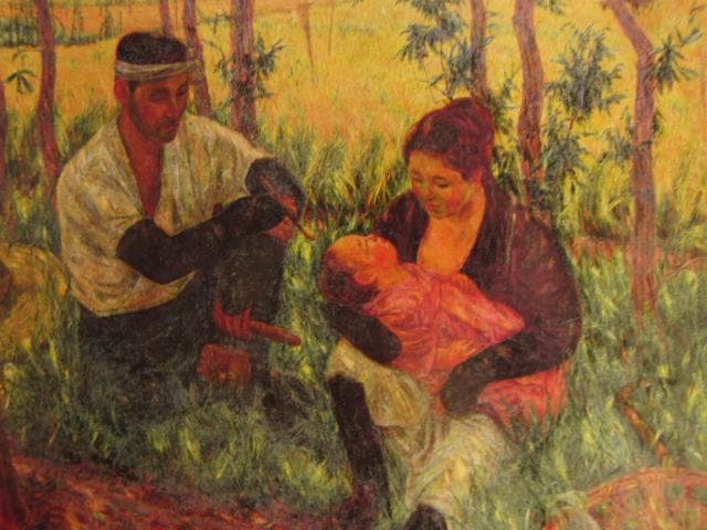 大久保作次郎、平和、希少な画集より、新品高級額・額装付