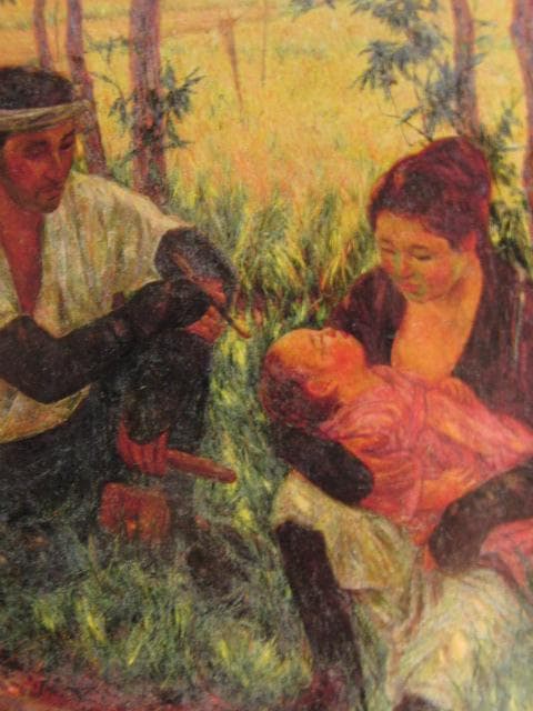 大久保作次郎、平和、希少な画集より、新品高級額・額装付