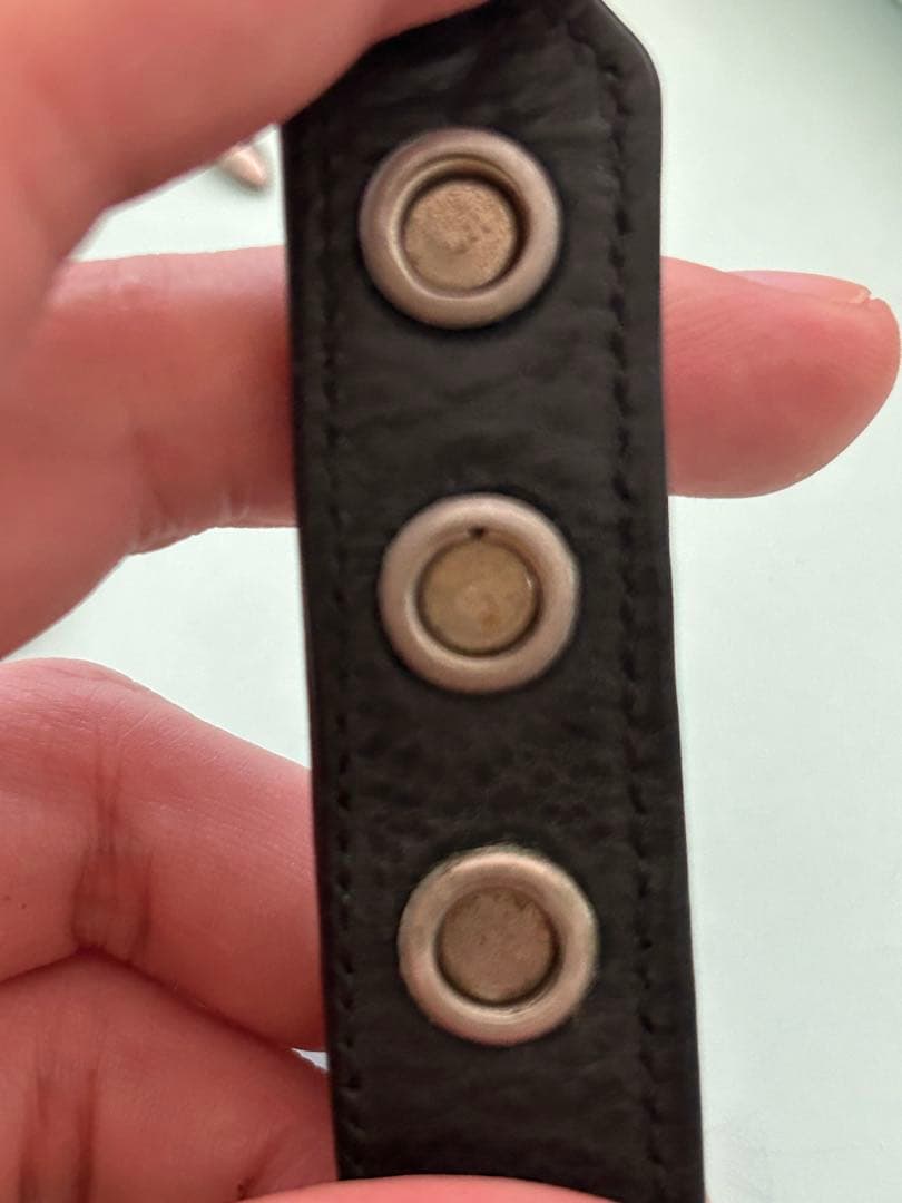 クロムハーツ　クロス3スナップ　革ブレスレット