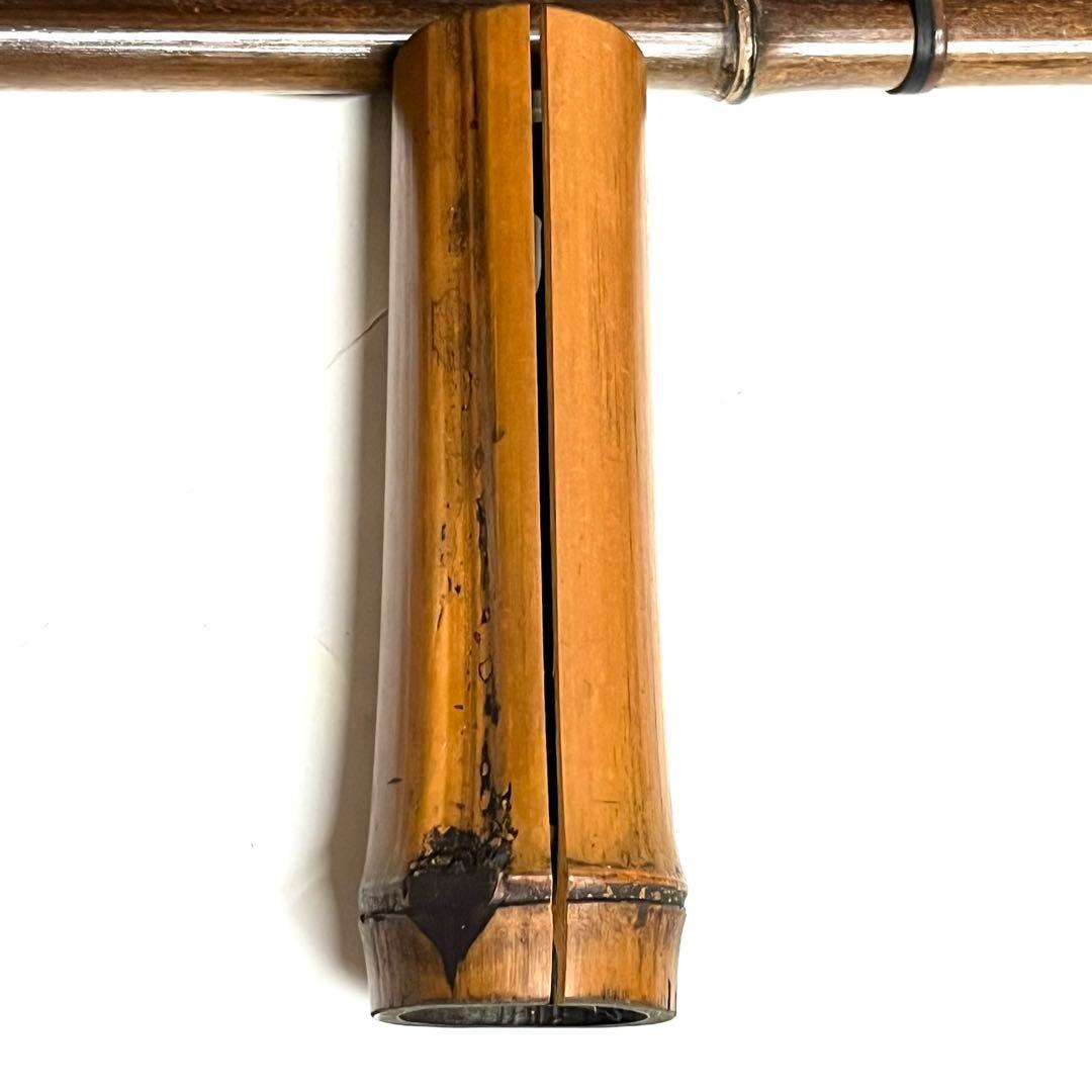 希少・時代物■黒竹　垂撥（すいはつ）7本組・掛け花器・茶道具・竹工芸・インテリア