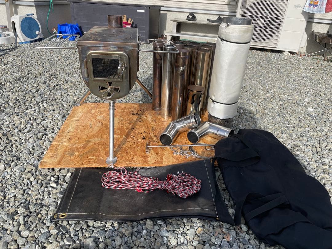 ステンレス3面ガラス薪ストーブ　スームルーム　テンマクwinnerwell風