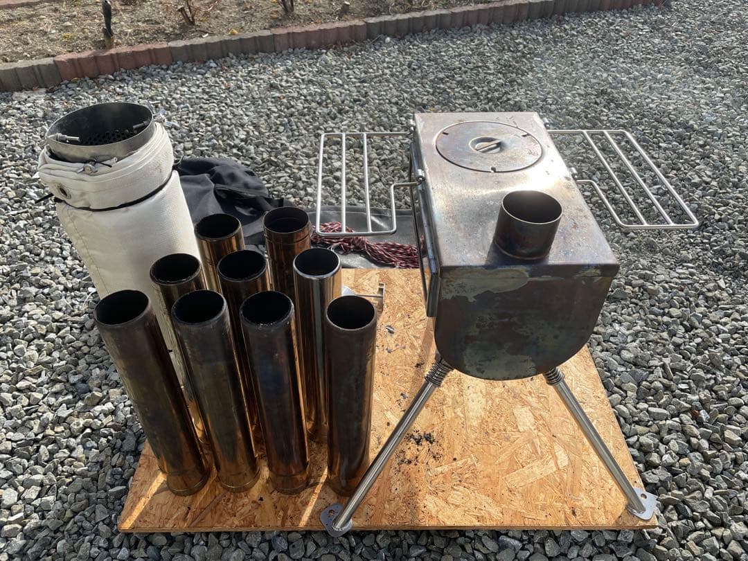 ステンレス3面ガラス薪ストーブ　スームルーム　テンマクwinnerwell風