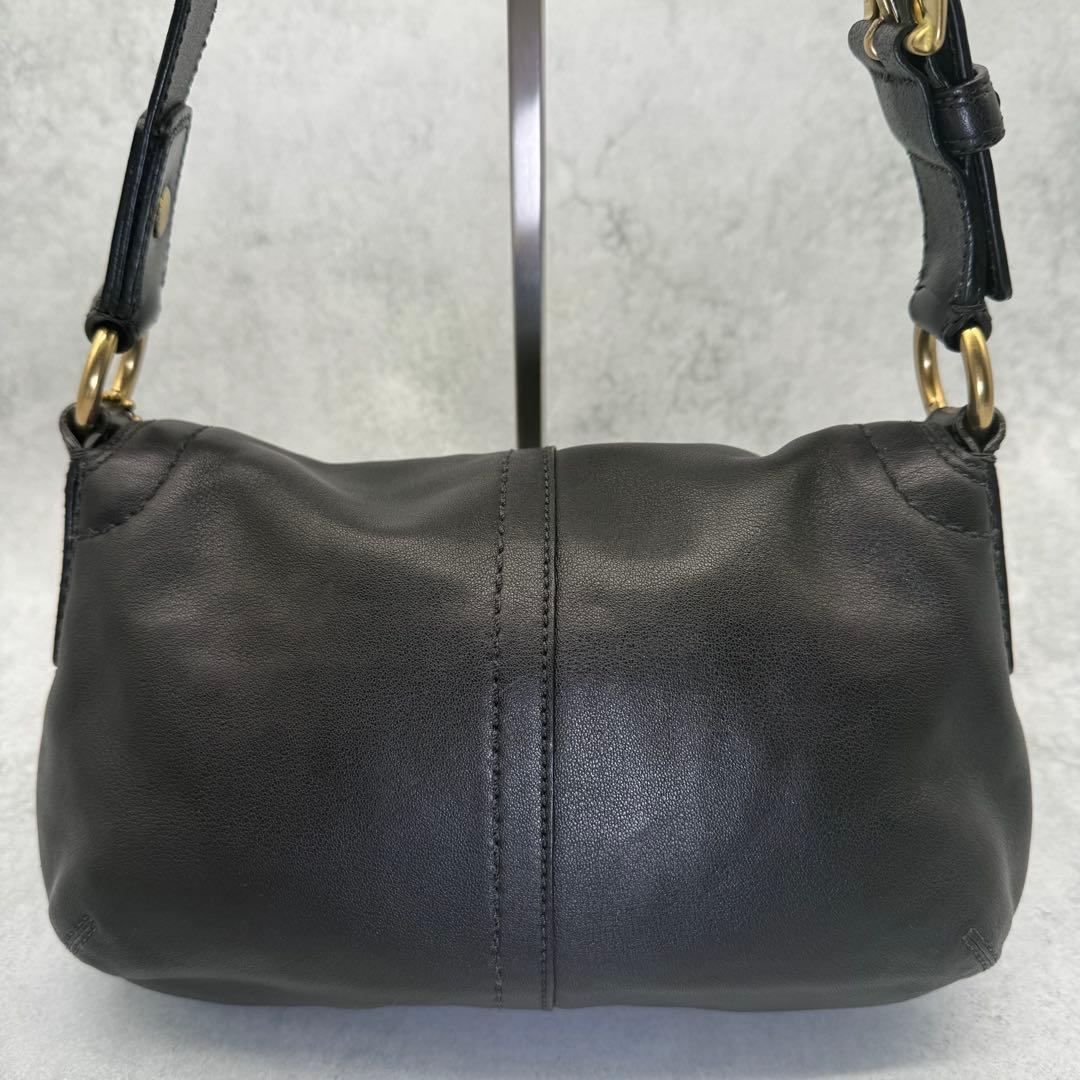 【良品】COACH コーチ ワンショルダーバッグ ソーホー レザー 肩掛け 黒