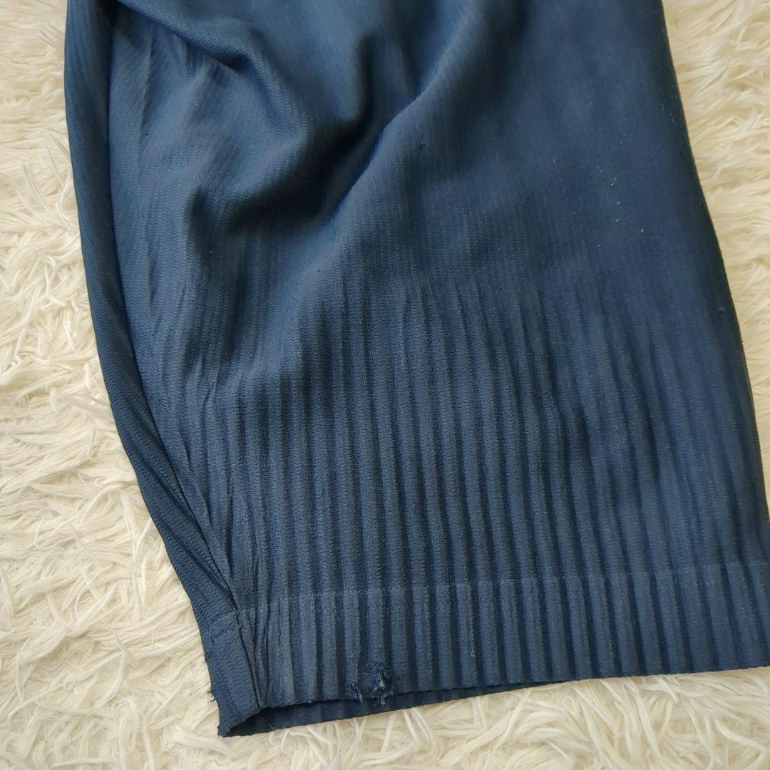 オムプリッセイッセイミヤケ サルエルパンツ プリーツ ネイビー size3