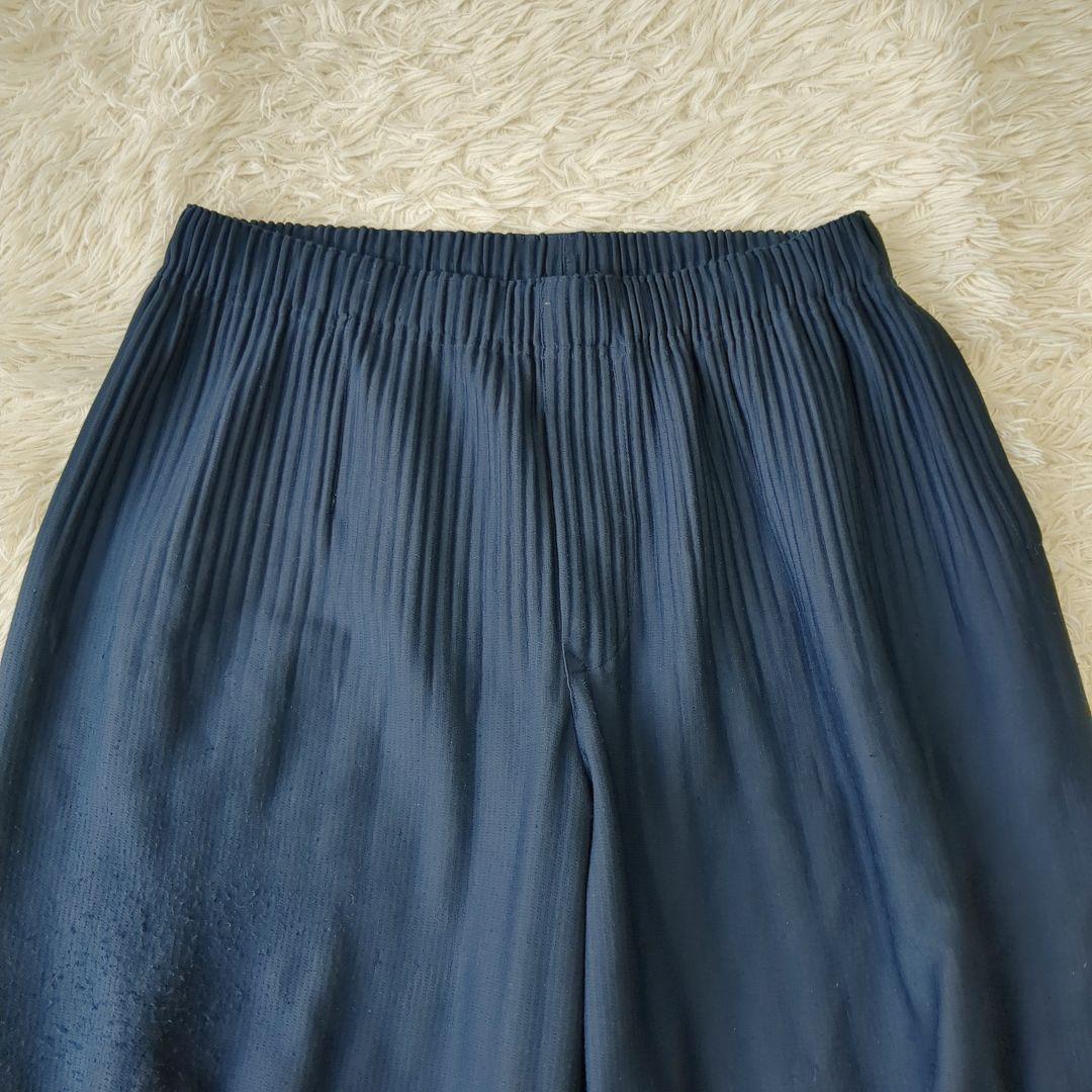 オムプリッセイッセイミヤケ サルエルパンツ プリーツ ネイビー size3
