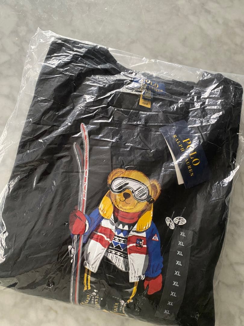 新品ラルフローレン 170 XL(18-20) スキー　ポロベア　トレーナー　黒