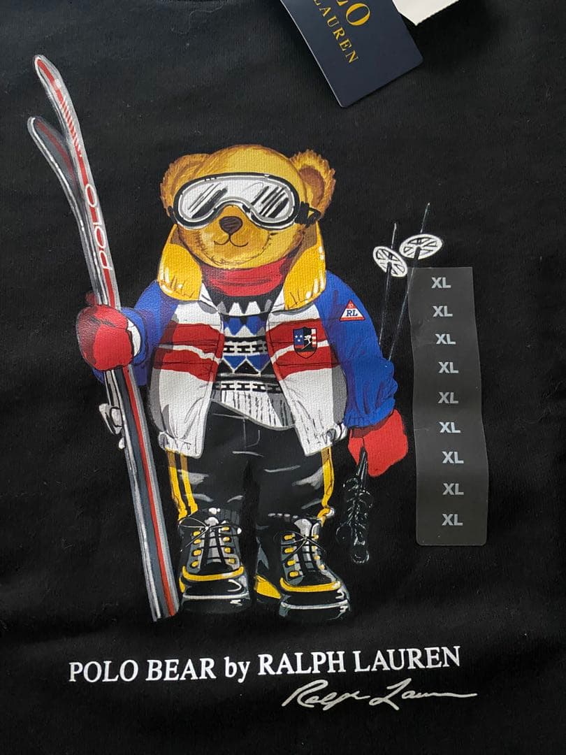 新品ラルフローレン 170 XL(18-20) スキー　ポロベア　トレーナー　黒