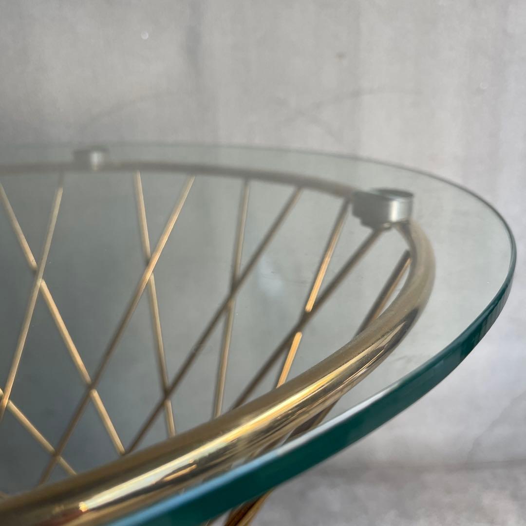 Francfranc フランフラン　マーリアサイドテーブル　クリア×ゴールド