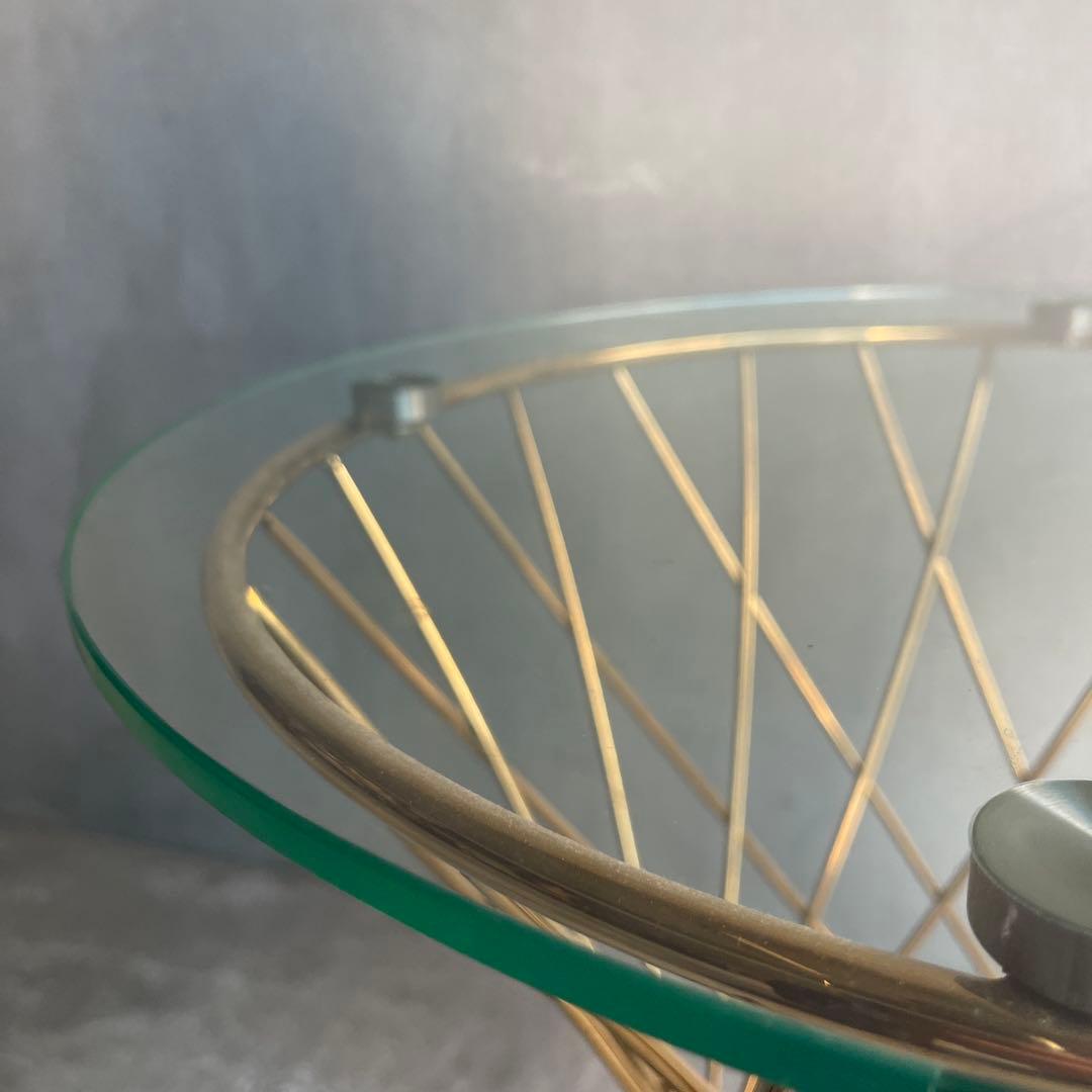 Francfranc フランフラン　マーリアサイドテーブル　クリア×ゴールド