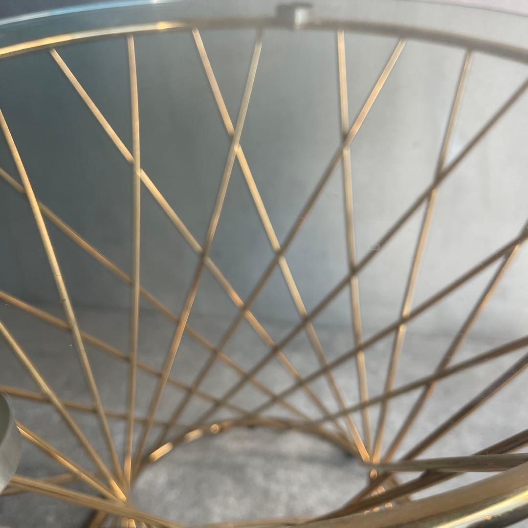 Francfranc フランフラン　マーリアサイドテーブル　クリア×ゴールド