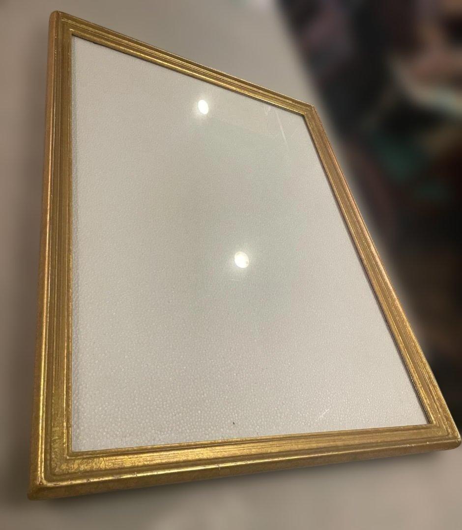 木製 フレーム 額縁 アート 絵画 写真 ファブリック 染色 展示 金 ゴールド