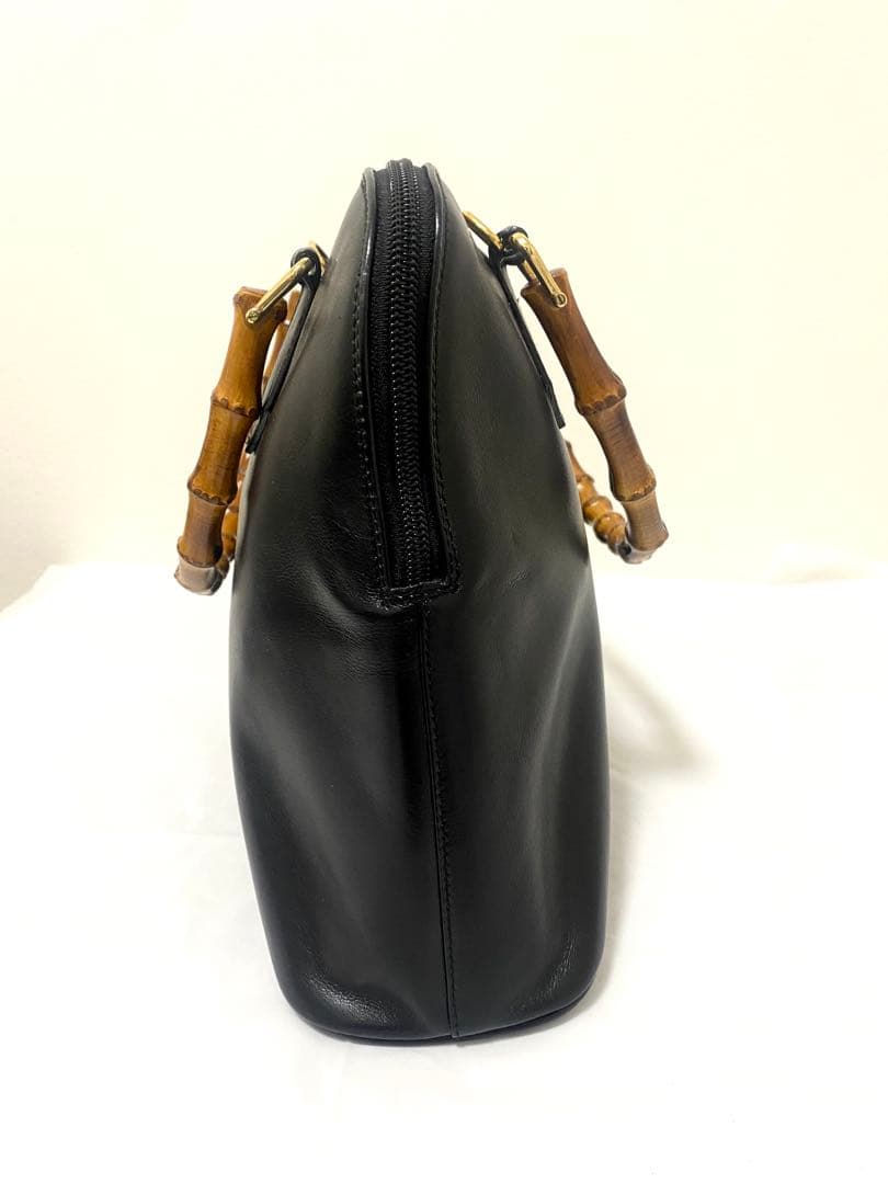 GUCCI グッチ バンブー ハンドバッグ ブラック 2WAY ショルダーレザー