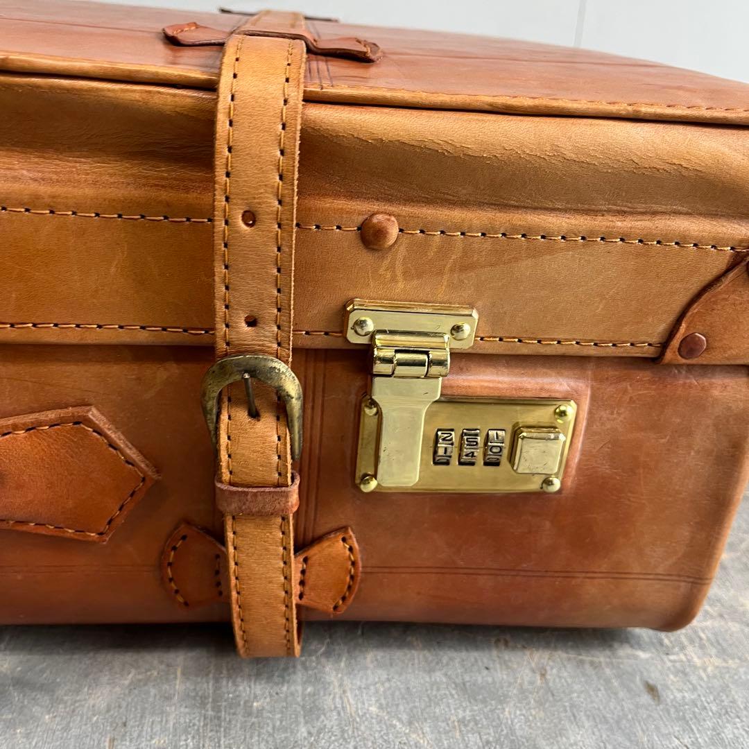 アンティーク レザー 本革 トランクケース 昭和レトロ z450