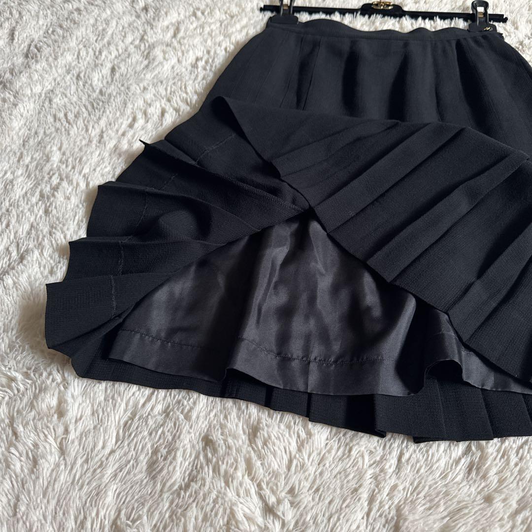 【入手困難】CHANEL ヴィンテージ ココマーク プリーツスカート 36 黒