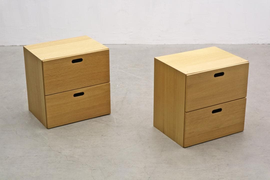 2個セット MUJI 無印良品 スタッキングチェスト 引き出し 2杯 オーク 2