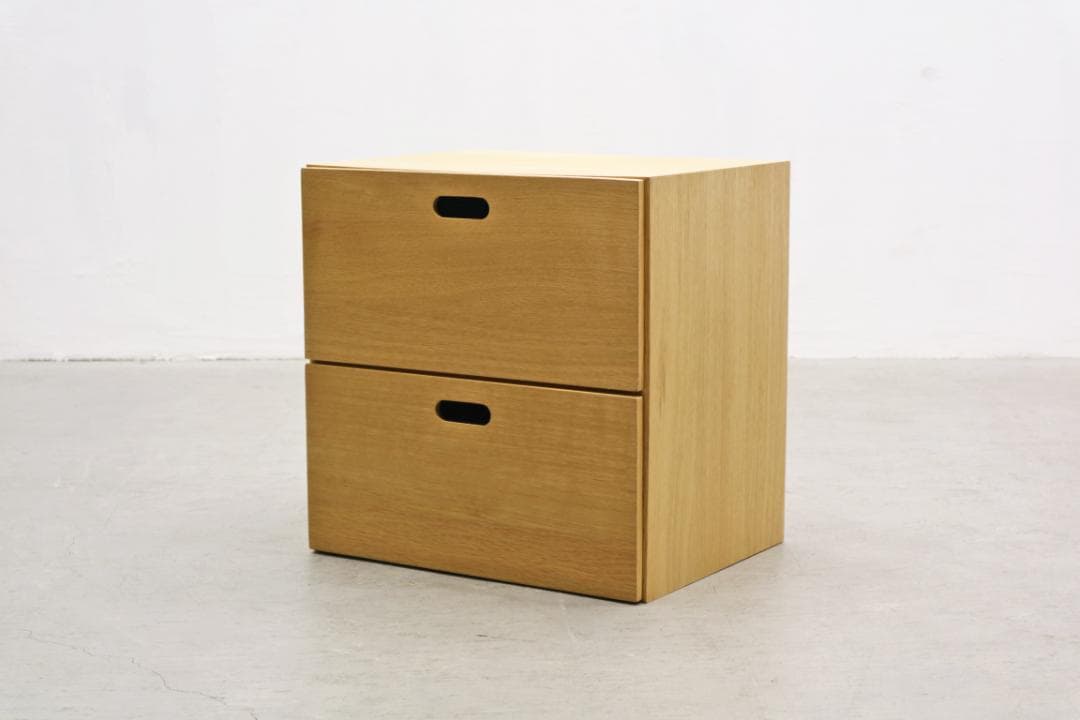 2個セット MUJI 無印良品 スタッキングチェスト 引き出し 2杯 オーク 2