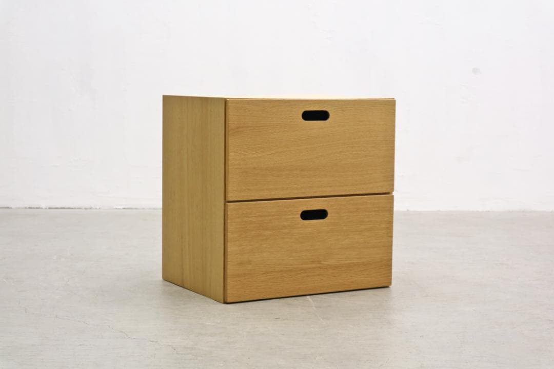 2個セット MUJI 無印良品 スタッキングチェスト 引き出し 2杯 オーク 2