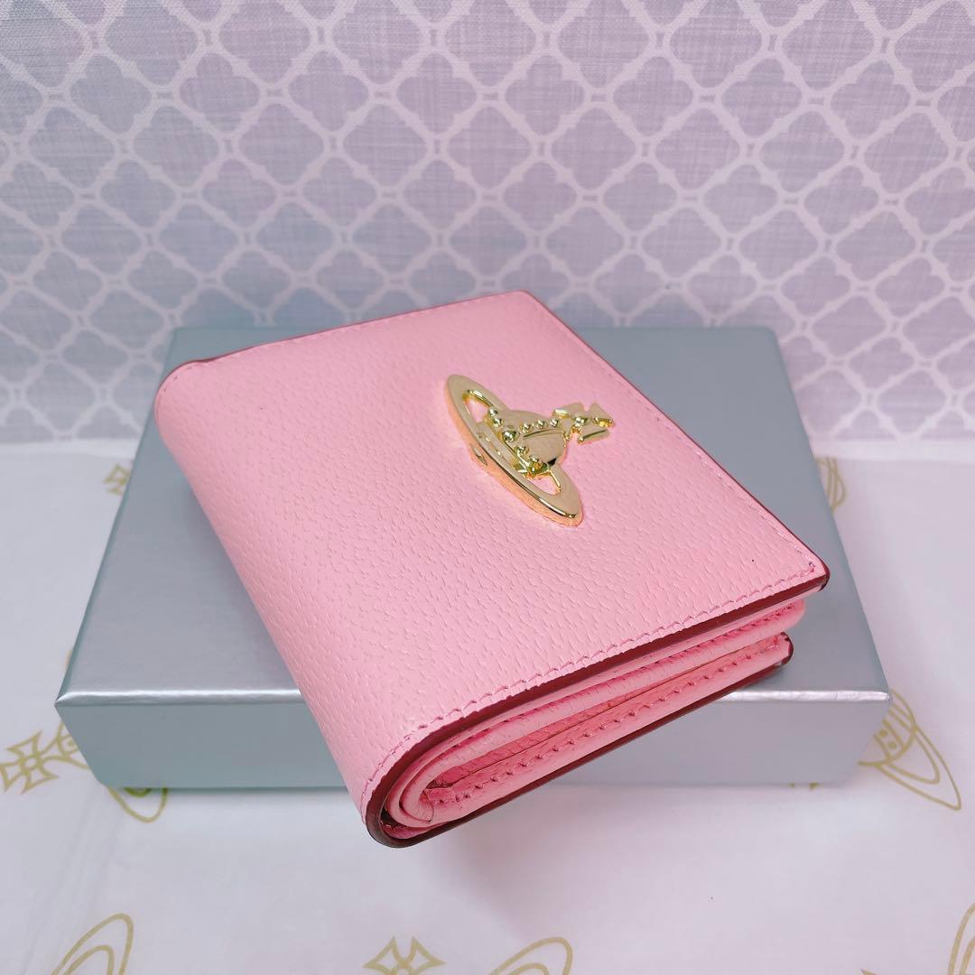 【可憐♡ショッパー付】新品 Vivienne Westwood 二折財布 ピンク