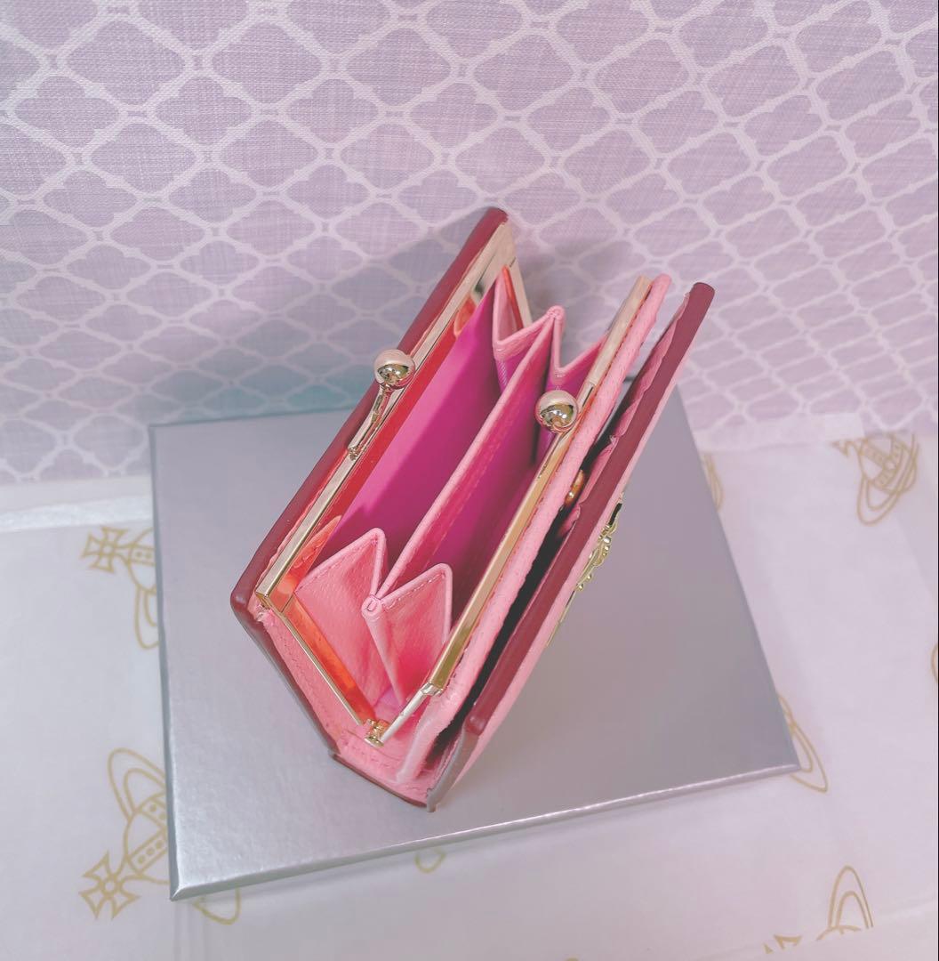 【可憐♡ショッパー付】新品 Vivienne Westwood 二折財布 ピンク