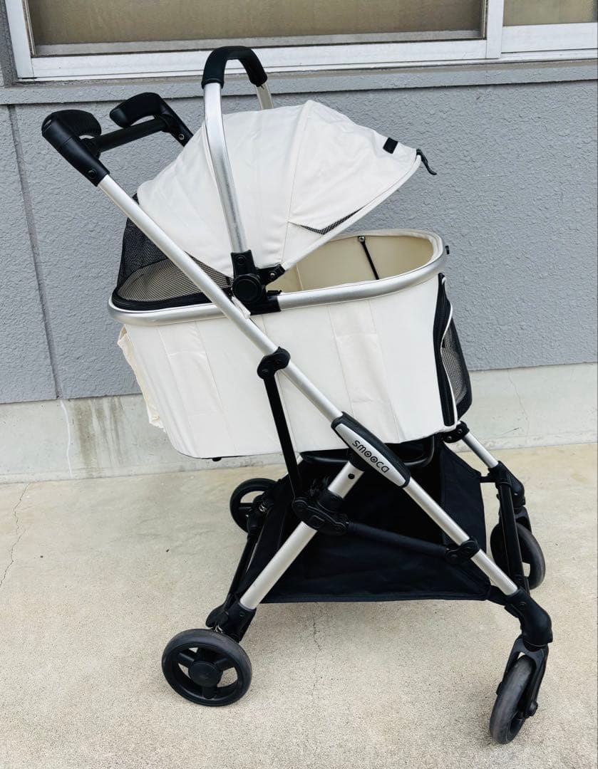 値下げ　送料無料！美品 ペットカート smooca mini《ホワイト》