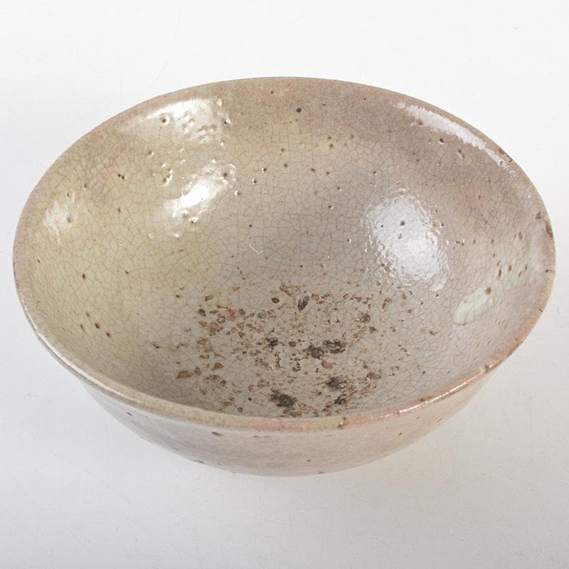 朝鮮美術　李朝　青井戸　堅手茶碗　時代箱　花押あり　V　R6787