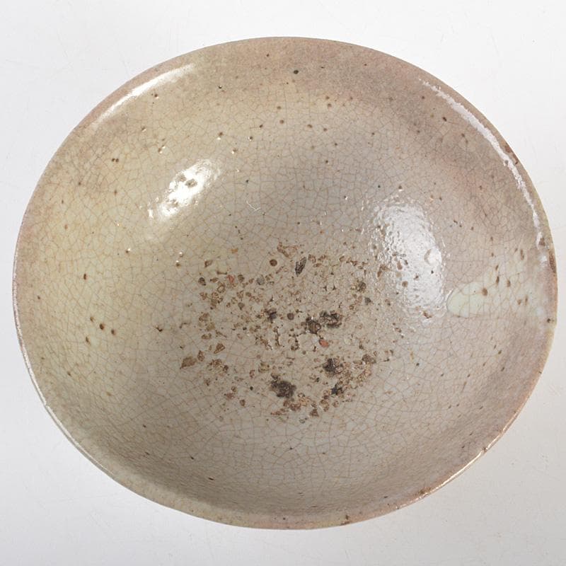 朝鮮美術　李朝　青井戸　堅手茶碗　時代箱　花押あり　V　R6787