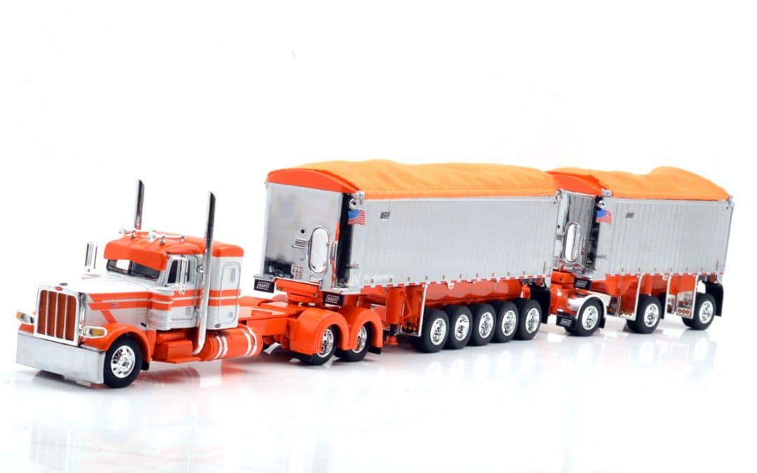 ミシガン31フィート&20フィート・エンドダンプ・トレーラー(オレンジ)