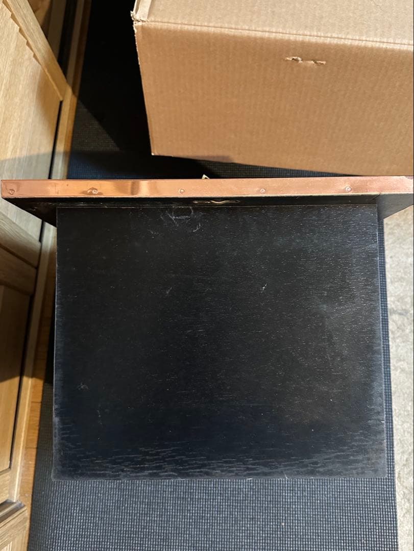 本漆 駿河塗り 炉縁、銅製 炉壇セット