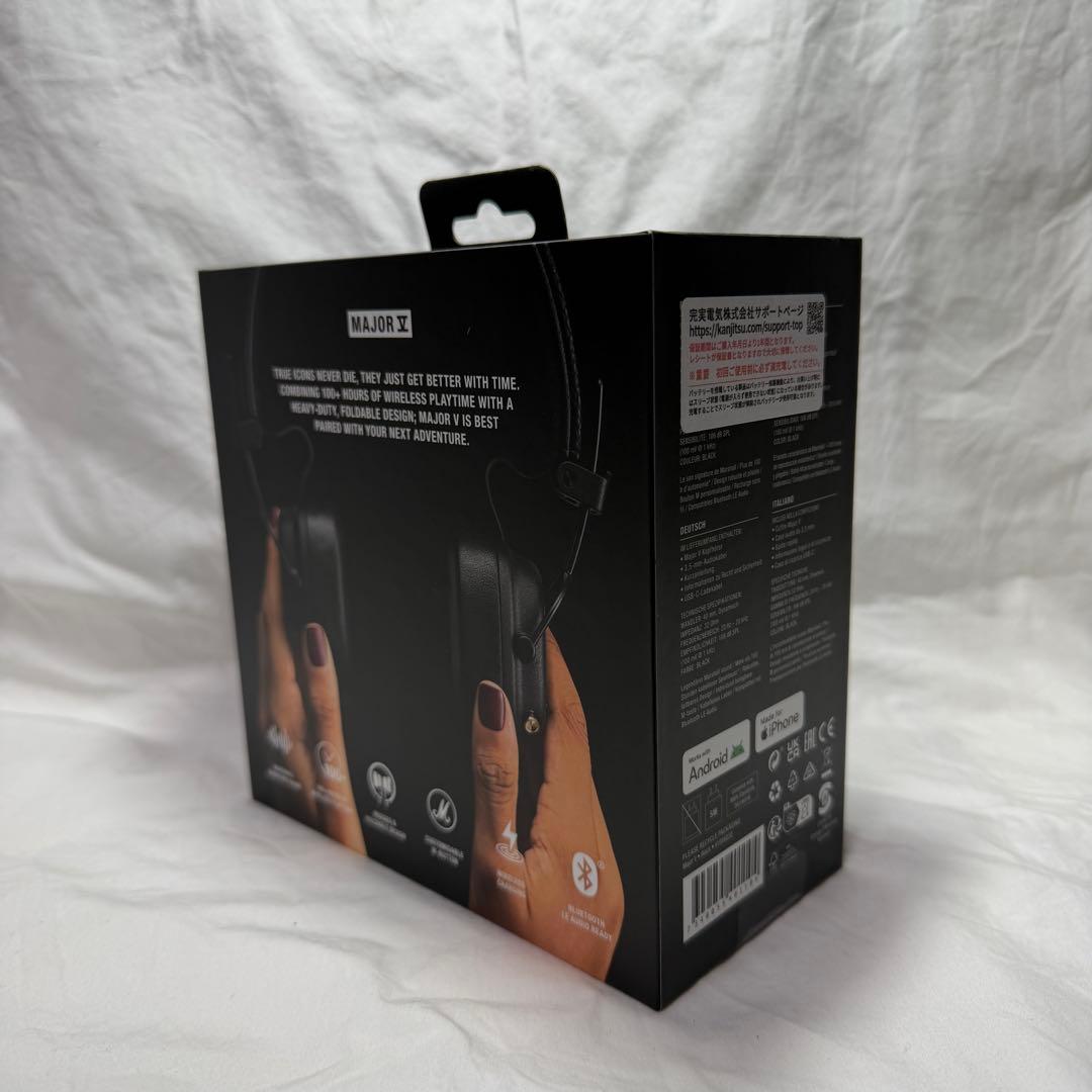Marshall ワイヤレスヘッドホン Major Ⅴ ブラック