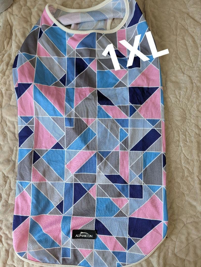 ALPHAICON 幾何学模様 メッシュ犬服 1XL サマークーリングタンク