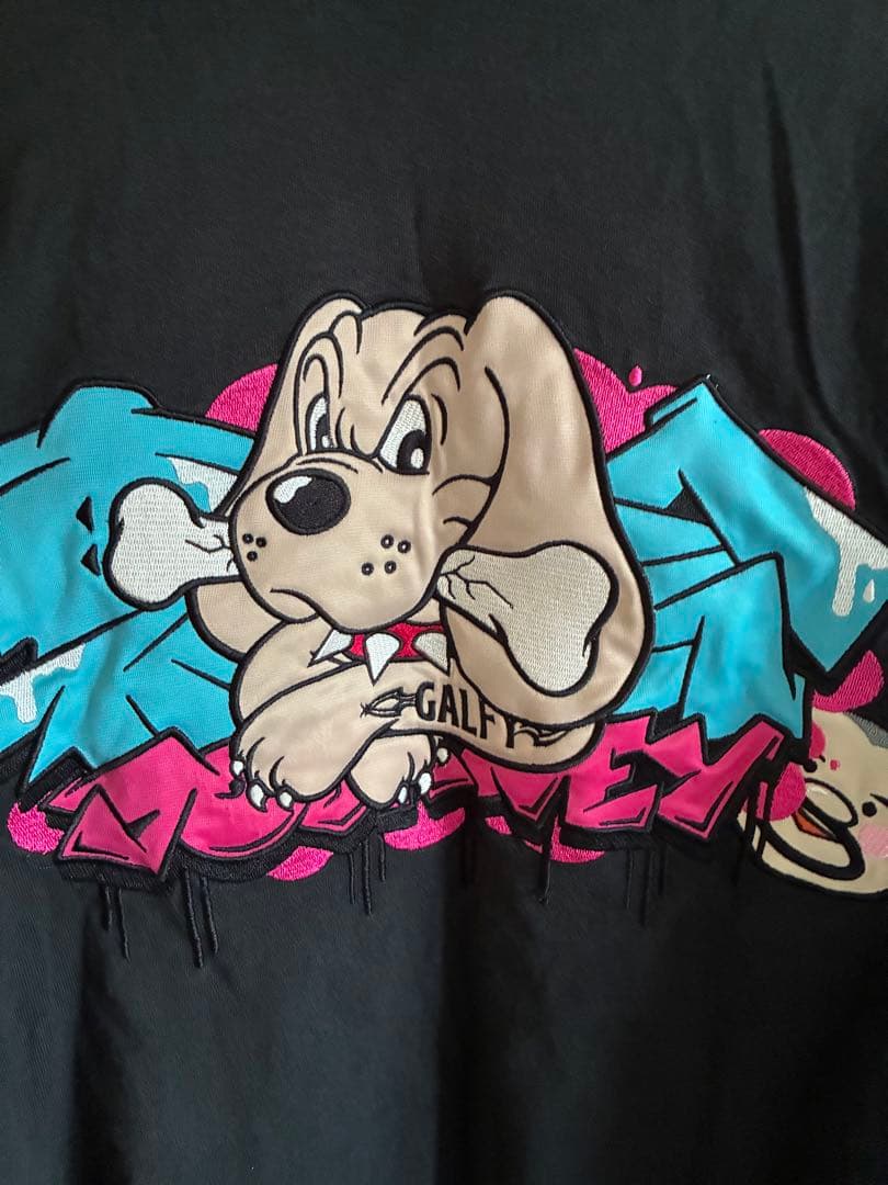 ガルフィ　丸山ゴンザレス　裏社会ジャーニーコラボロングTシャツ　ブラック　XL