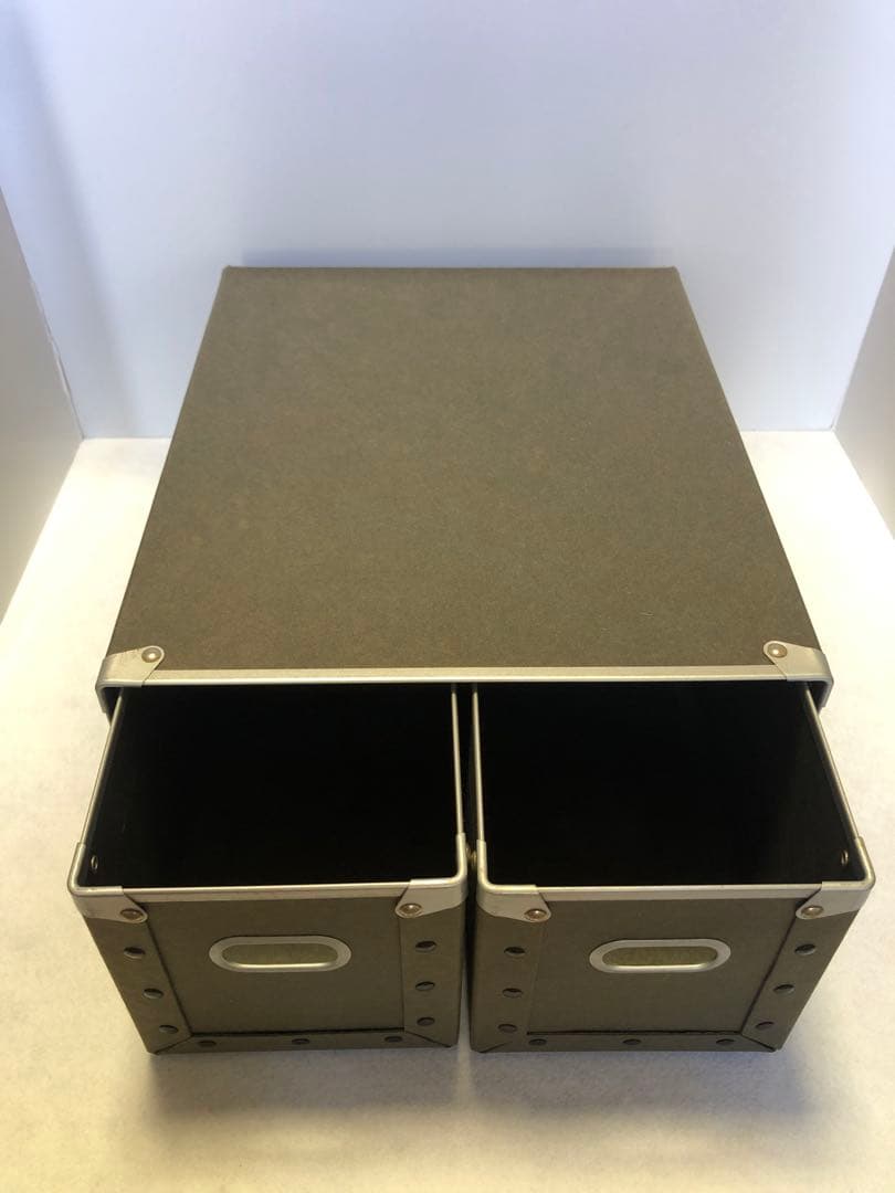 無印良品 硬質パルプボックス 3個セット 引出式 CD収納 深型