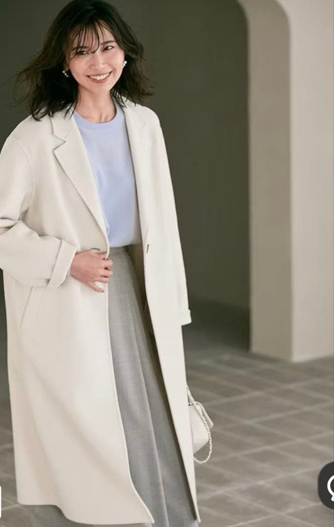 【新品未使用】23区　ウールカシミア ビーバーチェスターコート　36