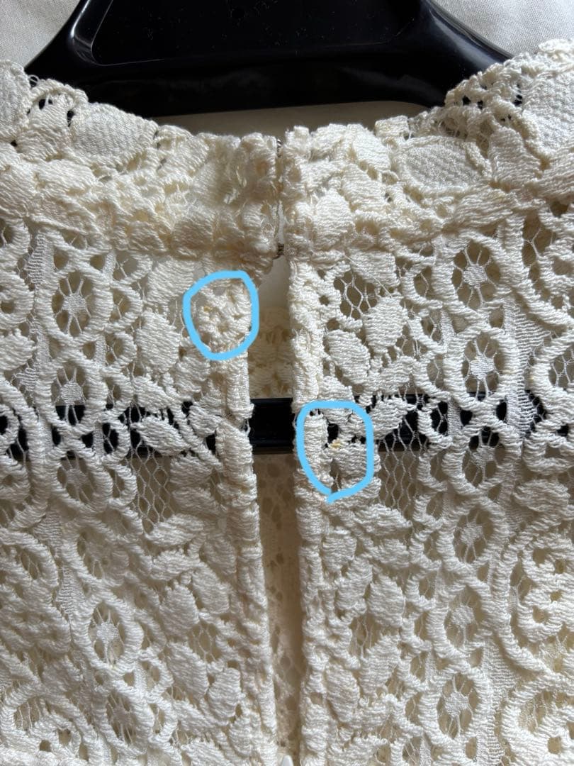 レース切り替えロングウエディングドレス　9号