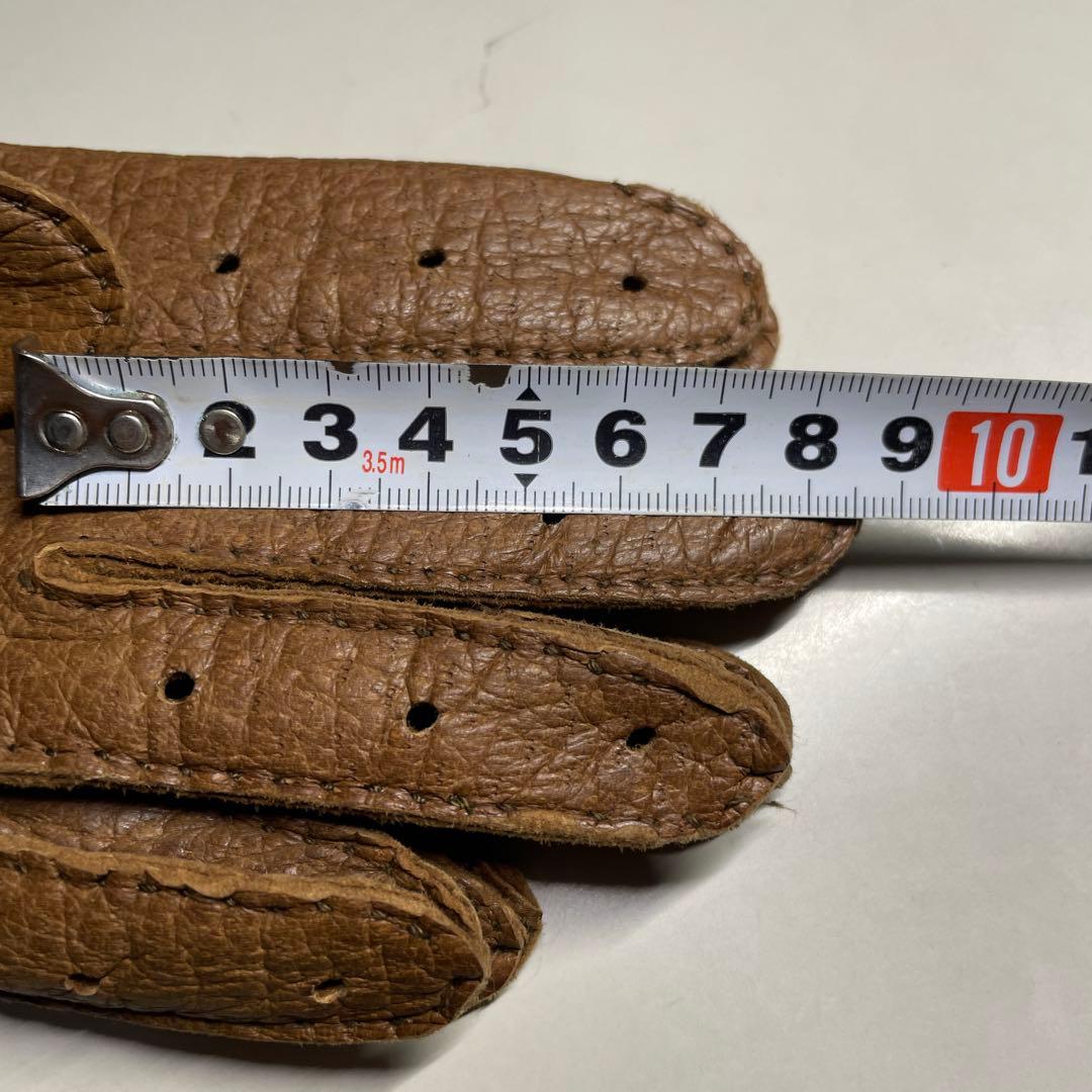 ROECKL ペッカリー革 ドライビング グローブ　一枚革　ブラウン色