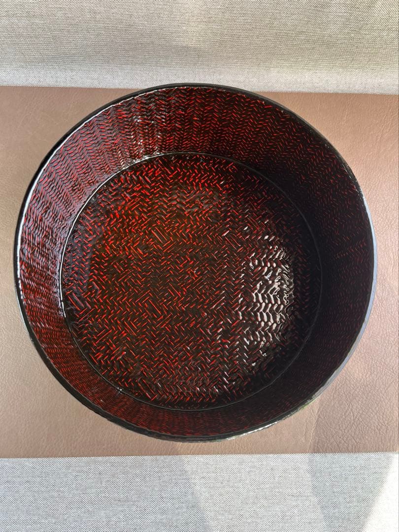 らんたい漆器　茶櫃　約25.2㎝