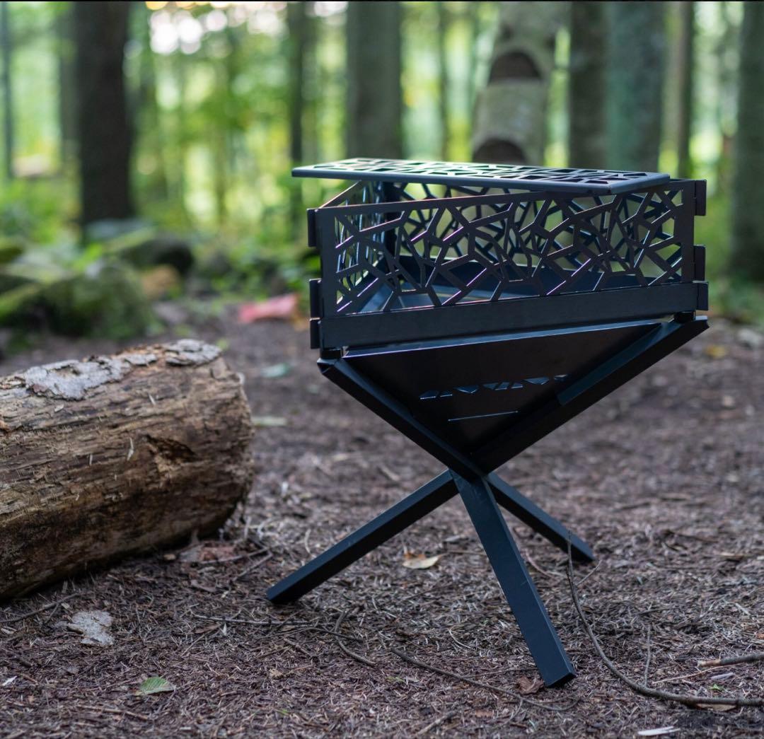 1/f SPACE ワンエフスペース 焚き火台 黒皮鉄 3点セット