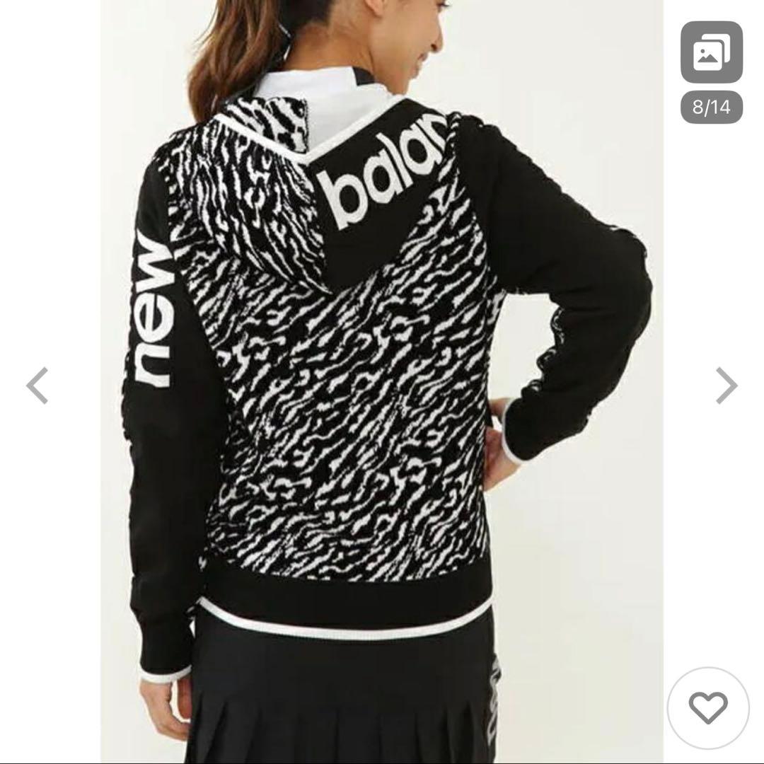 新品⭐️New Balance ニューバランス⭐️ゼブラ柄フルジップフーディ黒