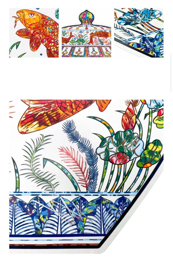 魚藻荷蓮紋蓋罐 明嘉靖朝 景德鎮五彩瓷 村上隆 絵画 1枚