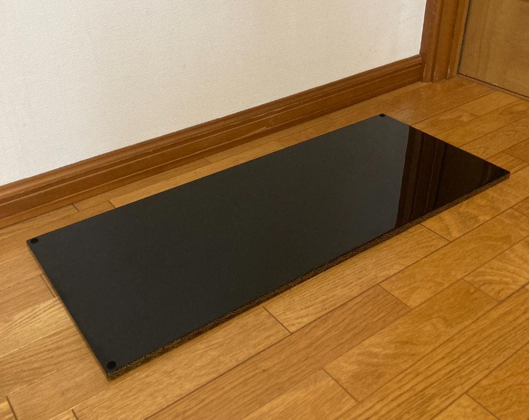 輪島塗 長板 敷板 飾台 73×30cm 共箱 木製漆器 茶道具 炉用 風炉用